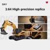 1/64 Mini Remote Control Excavator, Remote Control Mini Excavator, Alloy Mini Rc Construction Set-Forklift, Excavators & Dump Truck with USB Charging Cable, Present for Boys Girls view 2