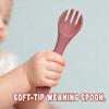 2 Pack Silicone Baby Spoon and Fork Set, First Stage Toddler Self Feeding Utensils, First Stage Feeding Spoons for Infants, Baby LED Weaning Feeding Supplies Training Spoon, Toddler Utensils view 4