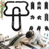 Flexible Rubber Road Puzzle Track Pieces, Indestructible Waterproof Rubber Car Tracks, Interlocking Flexible Expressway Circuit Set Toy, Puzzle Car Highway Tracks for Outdoor Indoor (40pc) view 1