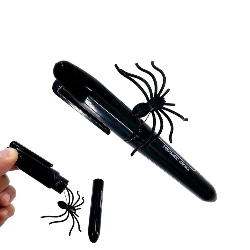 2pcs Spider Pen Prank, Fake Spider Prank, Funny Pranks for Kids Adults, Practical Joke Toys