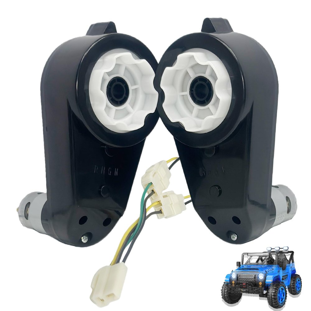 2 Pack DL 555-C 24V Motor Gearbox High-Speed Drive Engine with Motors for Powered Wheels Upgrade Kits Ride On Toys Car SUV ATV Replacement Parts (2 Pack-555 24V 40000RPM)