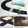 Flexible Rubber Road Puzzle Track Pieces, Flexible Expressway Circuit Set Toy, Waterproof Indestructible Modular Puzzle Car Highway Tracks, DIY Car Playset for Indoor Outdoor Bath (E-PCS) view 3