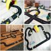 Flexible Rubber Road Puzzle Track Pieces, Flexible Expressway Circuit Set Toy, Waterproof Indestructible Modular Puzzle Car Highway Tracks, DIY Car Playset for Indoor Outdoor Bath (E-PCS) view 4