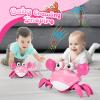 Crawling Crab Toy, Interactive Musical Sensory Game for Kids, Funny Development Learning Toy for Boys Girls Nursery Christmas Stocking Stuffers, Educational Play Crab for Children Entertainment view 4