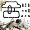 Flexible Rubber Road Puzzle Track Pieces, Indestructible Waterproof Rubber Car Tracks, Interlocking Flexible Expressway Circuit Set Toy, Puzzle Car Highway Tracks for Outdoor Indoor (64pc) view 1