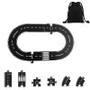 Flexible Rubber Road Puzzle Track Pieces, Flexible Expressway Circuit Set Toy, Waterproof Indestructible Modular Puzzle Car Highway Tracks, DIY Car Playset for Indoor Outdoor Bath (B-PCS) view 1