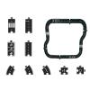 Flexible Rubber Road Puzzle Track Pieces, Indestructible Waterproof Rubber Car Tracks, Interlocking Flexible Expressway Circuit Set Toy, Puzzle Car Highway Tracks for Outdoor Indoor (24pc) view 1