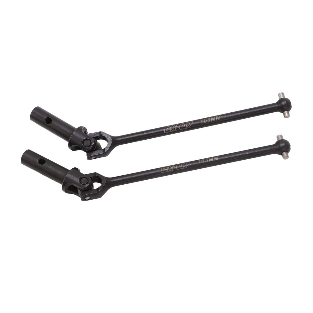 2Pcs Black RC Universal Front Drive Shaft, High Hardness Steel Material, Stable High Accuracy RC Car Front Drive Shaft for ZD Racing 1/7 and EX 07 RC Cars, Easy to Install and DISA