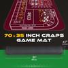iEsstros Double Dealer Craps Table Top Set Craps 70" x 35" Craps Table Top Mat with 5 Casino Dice Casino Craps Stick 100 Poker Chips Craps ON/Off Poker Button Storage Bag-Red view 4