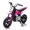24V Electric Dirt Bike for Kids Ages 5-12200W Higher Speed Electric Motorcycle, Ride On Motorcycle with Rear Wheel Shock Absorber, LED Breath Light, Bluetooth, Music, Horn, Pink view 1