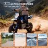 24V Electric Dirt Bike for Kids Ages 5-12200W Higher Speed Electric Motorcycle, Ride On Motorcycle with Rear Wheel Shock Absorber, LED Breath Light, Bluetooth, Music, Horn, Blue view 3