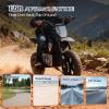 24V Electric Dirt Bike for Kids Ages 5-12200W Higher Speed Electric Motorcycle, Ride On Motorcycle with Rear Wheel Shock Absorber, LED Breath Light, Bluetooth, Music, Horn, Black view 3