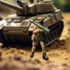 DYNWAVE 1/64 Scale Miniature Men Figure, Handpainted Resin Diorama People Figurine for Model Layout and Photography Props, Style F view 4