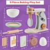 Wooden Toy Mixer for Kids Kitchen Playset - 9-Piece Toddler Cooking Set with Stand Mixer, Play Food, and Pretend Play Kitchen Accessories - Educational Kids Toys for Ages 3 and Up by Hey Play view 2
