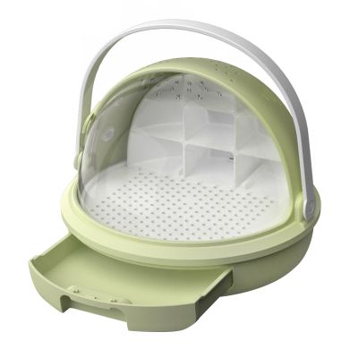 Bassadoro Silkworm Observation Box Transparent Breeding Container for Kids Nature Exploration Toys Easy to Observe Hatching Pet Breeding- Green