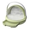 Bassadoro Silkworm Observation Box Transparent Breeding Container for Kids Nature Exploration Toys Easy to Observe Hatching Pet Breeding- Green view 1