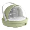 Bassadoro Silkworm Observation Box Transparent Breeding Container for Kids Nature Exploration Toys Easy to Observe Hatching Pet Breeding- Green view 2