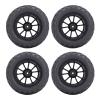12mm Hex 1/10 RC Truck Wheels and Tires, Universal 10 Hole Wheel Hub, Rubber Tires with Uneven Texture for Axial HSP Redcat HPI, High Grip Durable RC Car Tires for Off - Road Drivi view 2