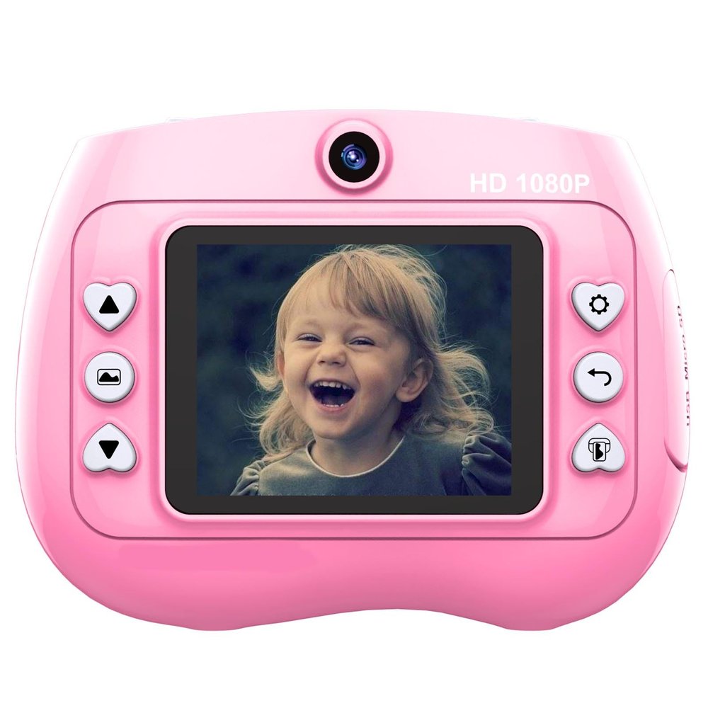 Acouto Kids Print Camera, Instant Print, 3.0" HD Screen Camera, Personalized Sticker Maker for Study Graphics, Photos, Instantly Reveal Your Artistic Flair and Cherish Every Moment (Pinkish)