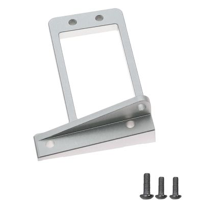 Aluminum Alloy Servo Mount Professional Axle Mount Bracket for 1/10 RC Hobby Car Chassis Modification- Silver