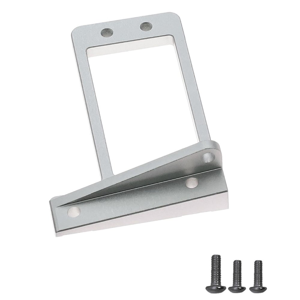 Aluminum Alloy Servo Mount Professional Axle Mount Bracket for 1/10 RC Hobby Car Chassis Modification- Silver