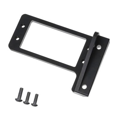 Aluminum Alloy Servo Mount Professional Axle Mount Bracket for 1/10 RC Hobby Car Chassis Modification- Black