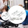 2Pcs Metal Front Lower Suspension Arm Replacement for Wltoys 244016 1/24 RC Trucks Model Car- Argent view 3