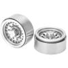 2Pcs RC Beadlock Wheel Rims, 1/10 Scale Aluminum Alloy Wheel Hubs, 10 Holes CNC Machining for Axial SCX10 90046, D90, Redcat, RC Cars, Upgrade Your RC Car Perfo (Silver) view 2