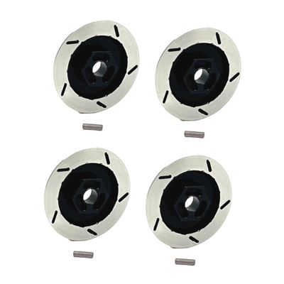 4Pcs 1/12 RC Wheel Brake Disc Replacement Parts 12mm Hex for Crawler Car MN128 DIY Modified Spare- Black