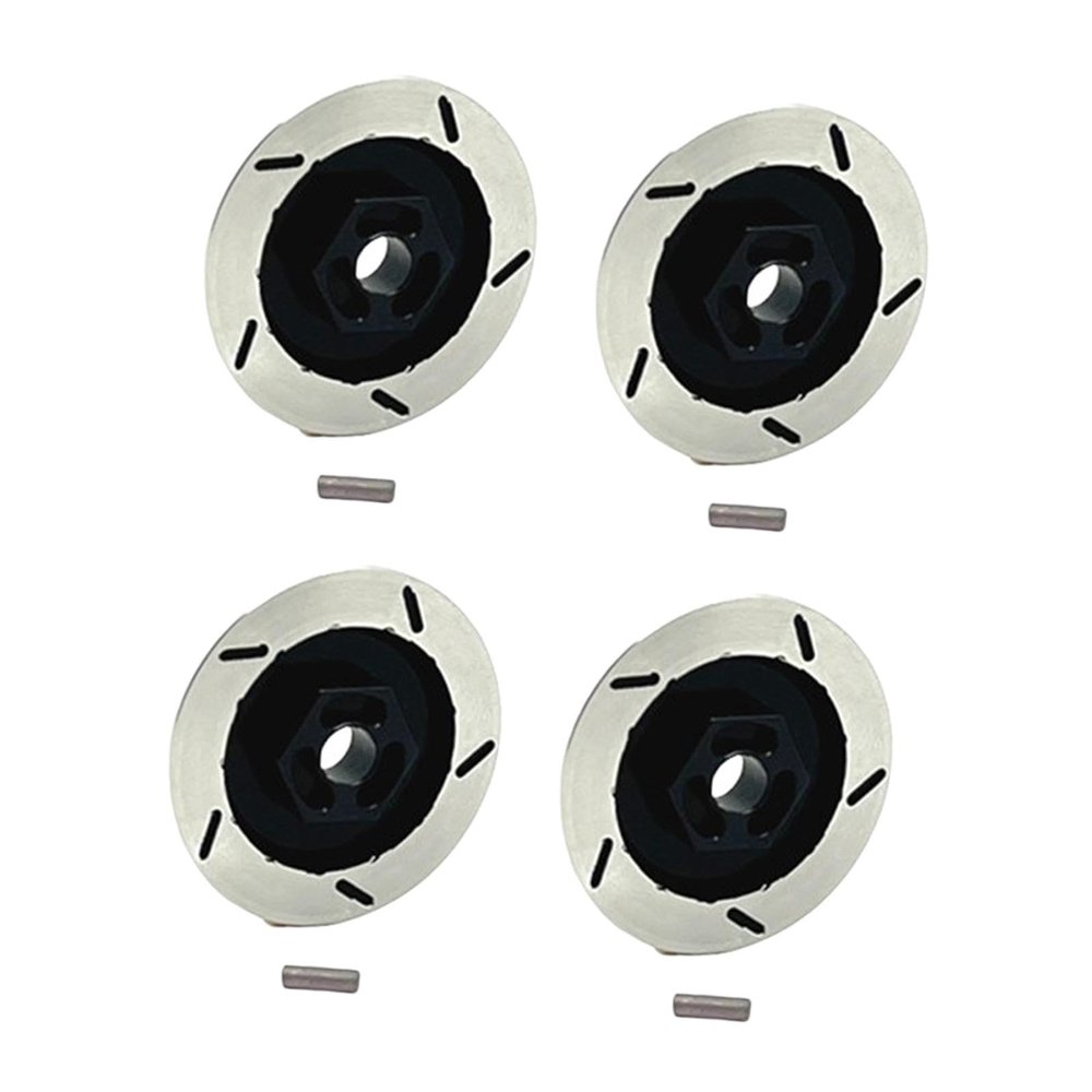 4Pcs 1/12 RC Wheel Brake Disc Replacement Parts 12mm Hex for Crawler Car MN128 DIY Modified Spare- Black
