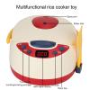 OEBUAFI Rice Cooker Toy, Simulation Kitchen Playset with Steam Effect and Music Kitchen Toy for 3 Years Old Boys Girls (Red Spray Rice Cooker) view 3