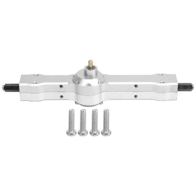 127MM Aluminium Alloy Rear Bridge Axle Assembly, RC Rear Axle for WPL D12 1/10 RC Truck, High Strength Anodized Surface with Mounting Screws, Durable Upgrade Part for Model Cars (Silver B)