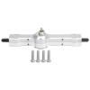127MM Aluminium Alloy Rear Bridge Axle Assembly, RC Rear Axle for WPL D12 1/10 RC Truck, High Strength Anodized Surface with Mounting Screws, Durable Upgrade Part for Model Cars (Silver B) view 1