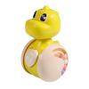 Dinosaur Wobble Toy Crawling Toy Developmental for 0-3 Years, Wooden Push and Pull Toy for Toddlers 1-3, Montessori Walking Toy for Babies 6-12 Months- Yellow view 2