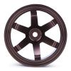 4pcs Aluminium Alloy Wheel Hub for Universal 1/10 Flat Running Drift RC Car, Durable RC Wheel Hub, Lightweight Anodized Aluminum Alloy Wheels with 52mm Diameter, Direct Fit Replace (Coffee) view 2