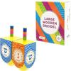 The Dreidel Company Extra Large Hand Painted Wood Hanukkah Dreidels, 48-Pack Fun Dreidel Design view 2