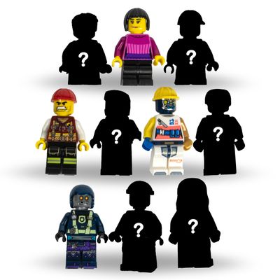 Brick Loot Random Minifigure Pack  10 Genuine Brick Figures Compatible with Major Brands, Bulk Building Toy Characters for Kids & Collectors