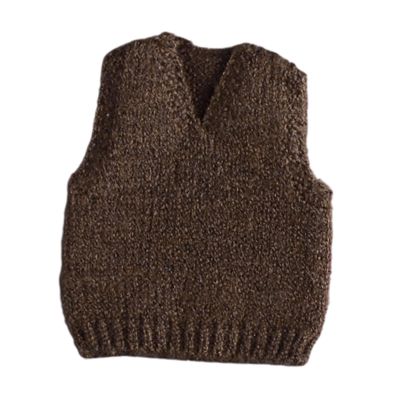 1/12 Scale Doll Clothes Knit Sleeveless Vest, Fashion Miniature Clothing Costume Accessories for 6 Inch Male Action Figures- Coffee