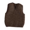 1/12 Scale Doll Clothes Knit Sleeveless Vest, Fashion Miniature Clothing Costume Accessories for 6 Inch Male Action Figures- Coffee view 1