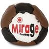DIRTBAG Mirage Cowhide Footbag 14 Panel Plastic Pellet Filled, with More Bounce (Brown/Black/White) view 1