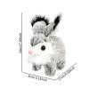 blloocod Rabbit Interactive Electronic Pet Toy with Wiggle Ears Sounds Movements Portable Cute Bunny for Children Kids Gifts- Gray White view 3