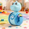 Dinosaur Wobble Toy Crawling Toy Developmental for 0-3 Years, Wooden Push and Pull Toy for Toddlers 1-3, Montessori Walking Toy for Babies 6-12 Months- Blue view 4