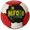 DIRTBAG Mirage Cowhide Footbag 14 Panel Plastic Pellet Filled, with More Bounce (Red/White/Black) view 1