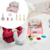 Wooden Play Kitchen Set for Kids, Pretend Play Cooking Toys with Accessories, Preschool Learning Toy, Fine Motor Skills, Birthday Gift for Toddlers- Set A view 3