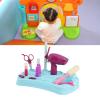 Kids Hair Salon Playset, Barber Hairdresser Styling Toys for Girls and Boys, Complete Hair Cutting Kit with Comb Scissors Hair Dryer, Gift for Kids Over 3 Years Old view 4