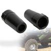 2Pcs Aluminum Alloy Rear Axles Bushing Accessory, RC Rear Axles Bushing Replacement, CNC Precision Machining for Wraith AX90018 90020 1/10 RC Car, High Strength Durable Fit with Sc (Black) view 3