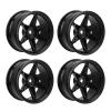 4PCS RC Wheel Hub, Reusable CNC Machining Aluminum Alloy RC Wheel Rims, 1/10 Scale RC Car Accessories with 52mm Diameter for HPI Kyosho HSP (Black) view 1