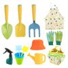 Kids Gardening Set 11PCS Toddler Tools Including Shovel Rake Watering Pot Gloves Apron Hat Flowerpot & Tote Bag Boys Girls view 1