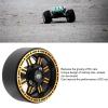 1.9 Inch RC Wheel Hubs, CNC Aluminum Alloy Wheel Hub Kit, Gravity Reducing Design for Axial SCX10, HSP, Redcat, and HPI, with Locking Tire Unique Design, Durable an (Gold) view 2