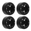 1.9 Inch RC Wheel Hubs, CNC Aluminum Alloy Wheel Hub Kit, Gravity Reducing Design for Axial SCX10, HSP, Redcat, and HPI, with Locking Tire Unique Design, Durable an (Gold) view 3